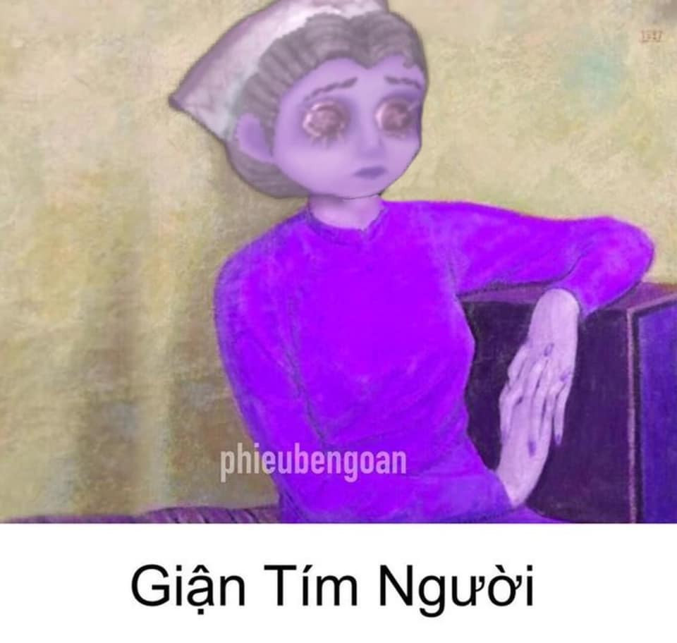 Meme ⚡ Cô gái ngồi giận tím người