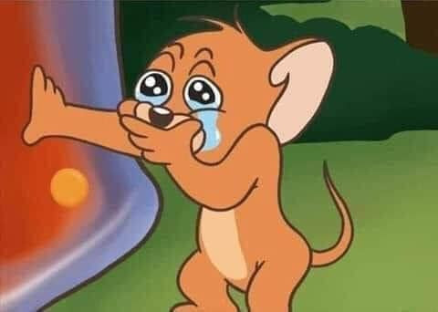 Meme ⚡ Chuột Jerry cảm động rớt nước mắt