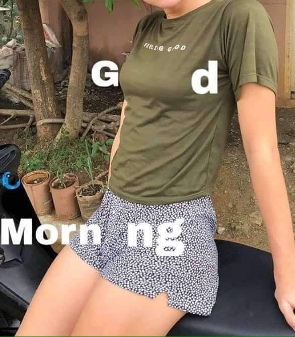 Meme ⚡ G**d Morn*ng – Good morning – Ảnh gái