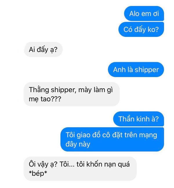 Meme ⚡ Thằng shipper mày làm gì mẹ tao? Tôi khốn nạn quá – Tiktok