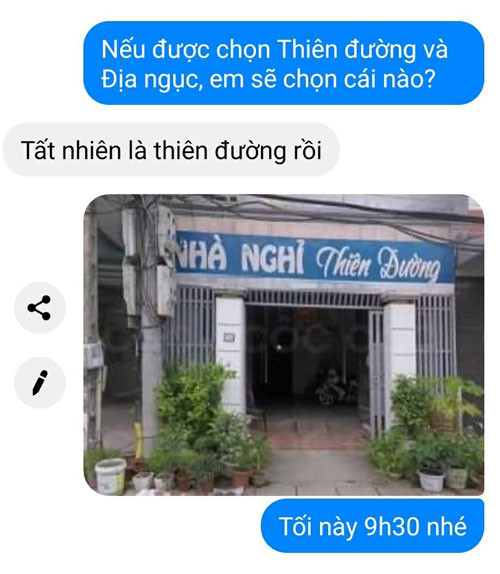 Meme ⚡ Nhà nghỉ thiên đường – Em sẽ chọn Thiên đường hay Địa ngục?