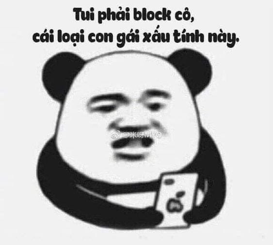 Meme ⚡ Tôi phải block cô loại con gái xấu tính này