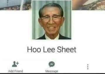 Meme ⚡ Ảnh facebook người đàn ông tên Hoo Lee Sheet – Holy Sheet