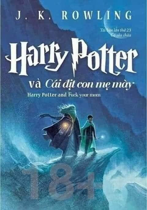 Meme ⚡ Bìa sách Harry Potter và cái dit con mẹ mày
