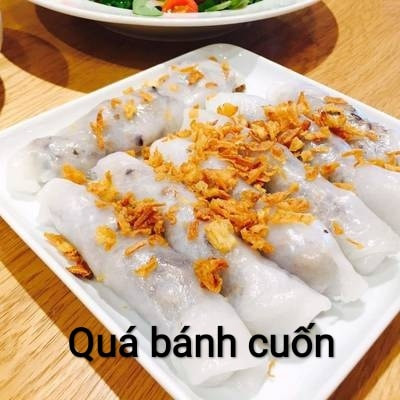 Meme ⚡ Đĩa bánh cuốn có chữ “quá bánh cuốn” (quá cuốn)