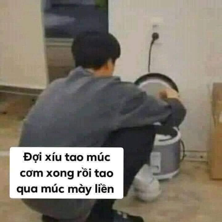 Meme ⚡ Đợi xíu tao múc cơm xong rồi tao qua múc mày liền