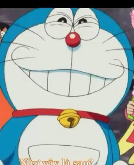 Meme ⚡ Doraemon mặt cười nham hiểm: như vậy là sao?