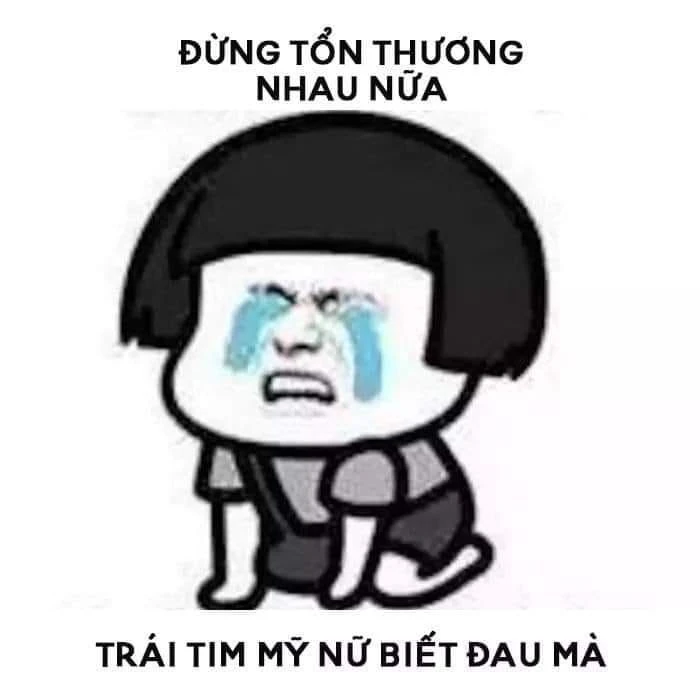 Meme ⚡ Đừng tổn thương nhau nữa, trái tim mỹ nữ cũng biết đau mà