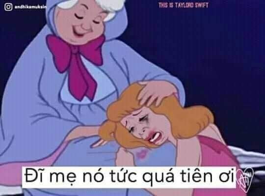 Meme ⚡ Đuỹ mẹ nó tức quá tiên ơi – Lọ Lem khóc mếu máo