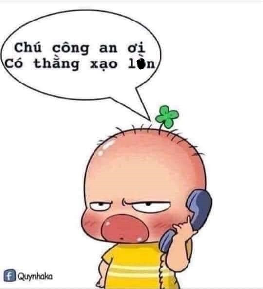 Meme ⚡ Chú công an ơi có thằng xạo lon – Bé gọi điện thoại báo CA