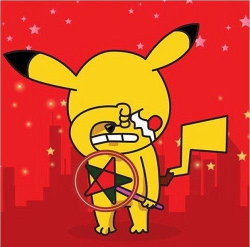 Meme ⚡ Avatar con pikachu khóc cầm lồng đèn trung thu