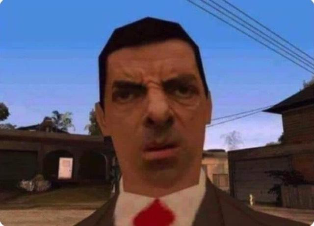 Meme ⚡ Khuôn mặt của Mr. Bean trong game thể hiện sự khó hiểu