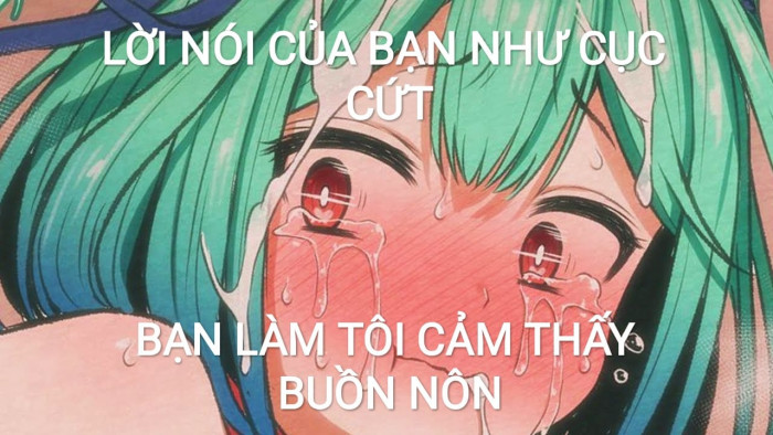 Meme ⚡ Lời nói của bạn như cục cức, bạn làm tôi thấy buồn nôn