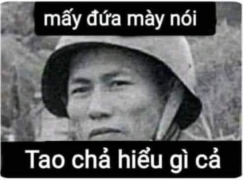 Meme ⚡ Mấy đứa mày nói tao chả hiểu gì cả