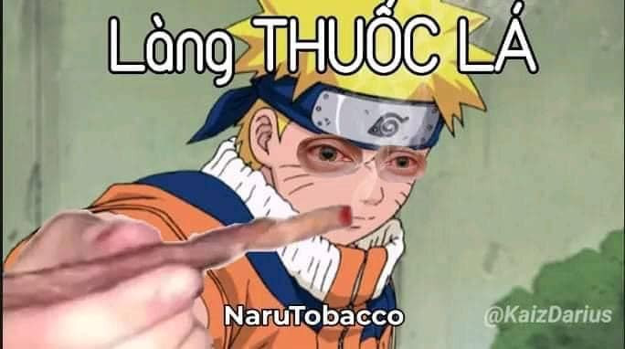 Meme ⚡ Naruto cầm điếu thuốc, Làng thuốc lá Narutobacco