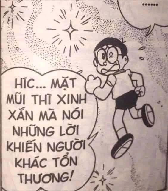 Meme ⚡ Nobita nói mặt mũi thì xinh xắn mà nói những lời khiến người khác tổn thương