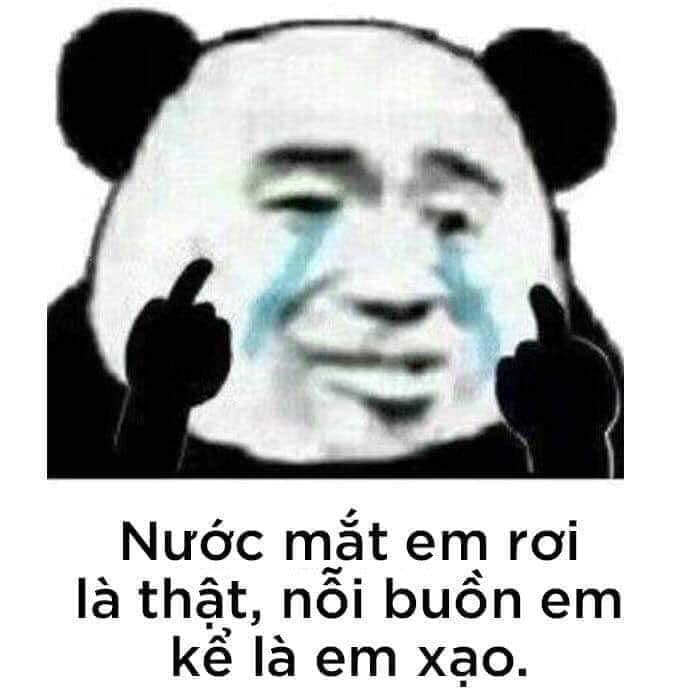 Meme ⚡ Nước mắt em rơi là thật, nỗi buồn em kể là xạo