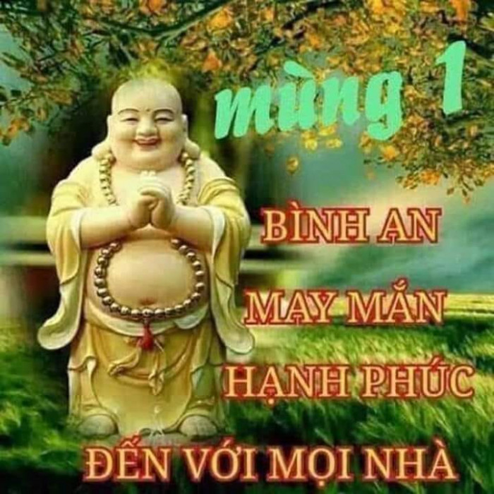 Meme ⚡ Phật Di Lặc: mùng 1 bình an may mắn, hạnh phúc đến với mọi nhà