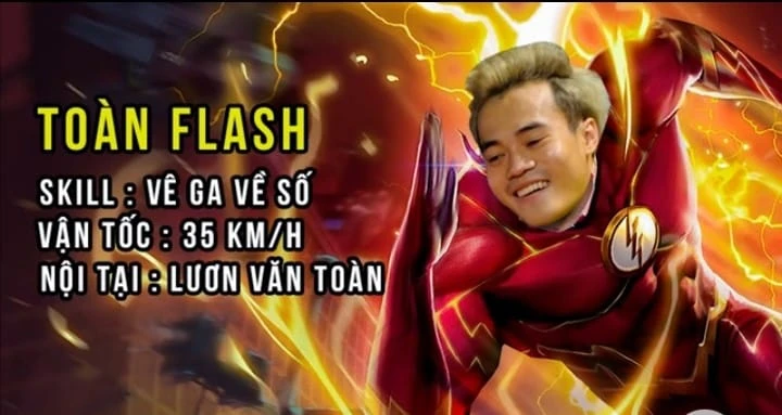 Meme ⚡ Toàn Flash – Nguyễn Văn Toàn siêu nhân Flash Lươn Văn Toàn