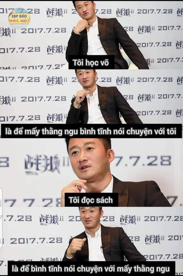 Meme ⚡ Tôi học võ là để mấy thằng ngu bình tĩnh nói chuyện với tôi, đọc sách để nói chuyện mấy thằng ngu