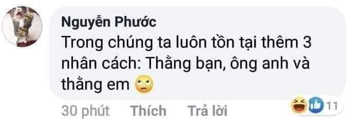 Meme ⚡ Trong chúng ta luôn tồn tại 3 nhân cách: thằng bạn, ông anh và thằng em