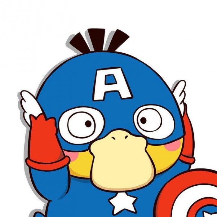 Meme ⚡ Vịt Vàng bối rối là Captain America